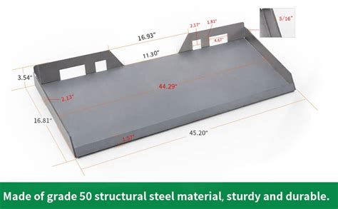 5 16 skid steer quick attach plate|skid steer attachment plate fast.